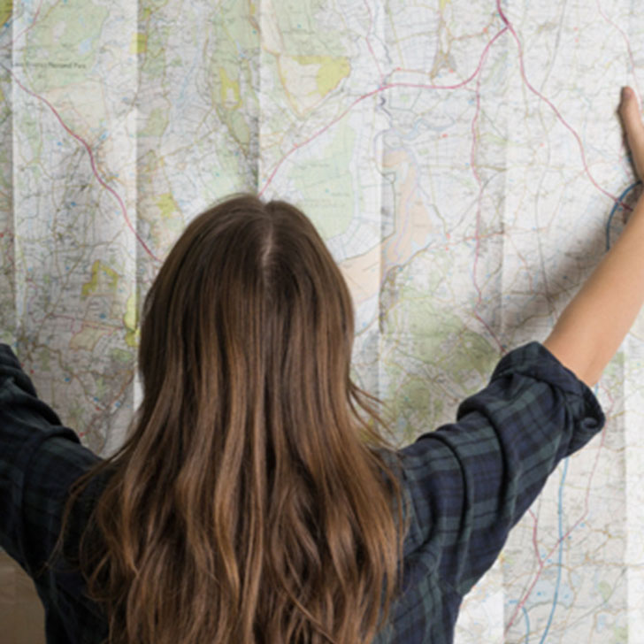 Personalised map gift wrapped