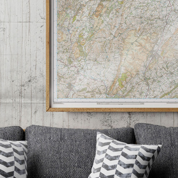 Personalised map gift wrapped