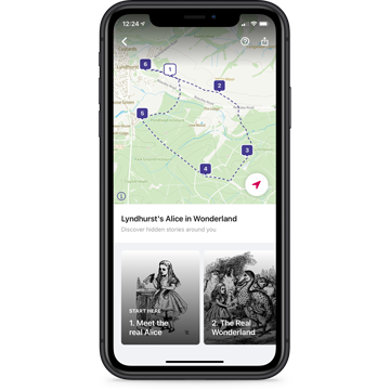 OS Maps app with route