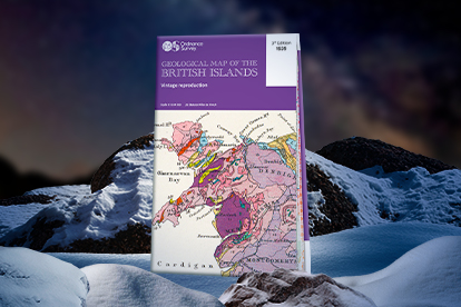 The cover of a vintage geological map