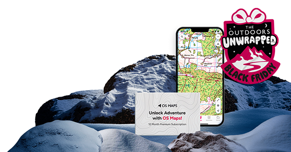 OS Maps 12 Month Subscription Gift Card. The Outdoors Unwrapped - Black Friday