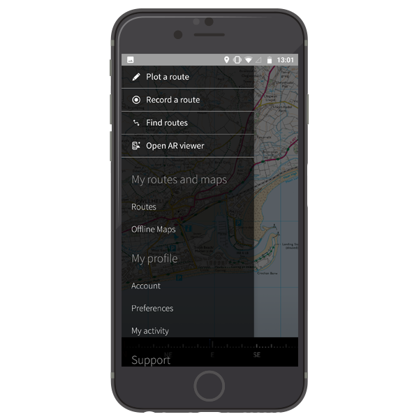 OS Maps app offline mapping works with no data