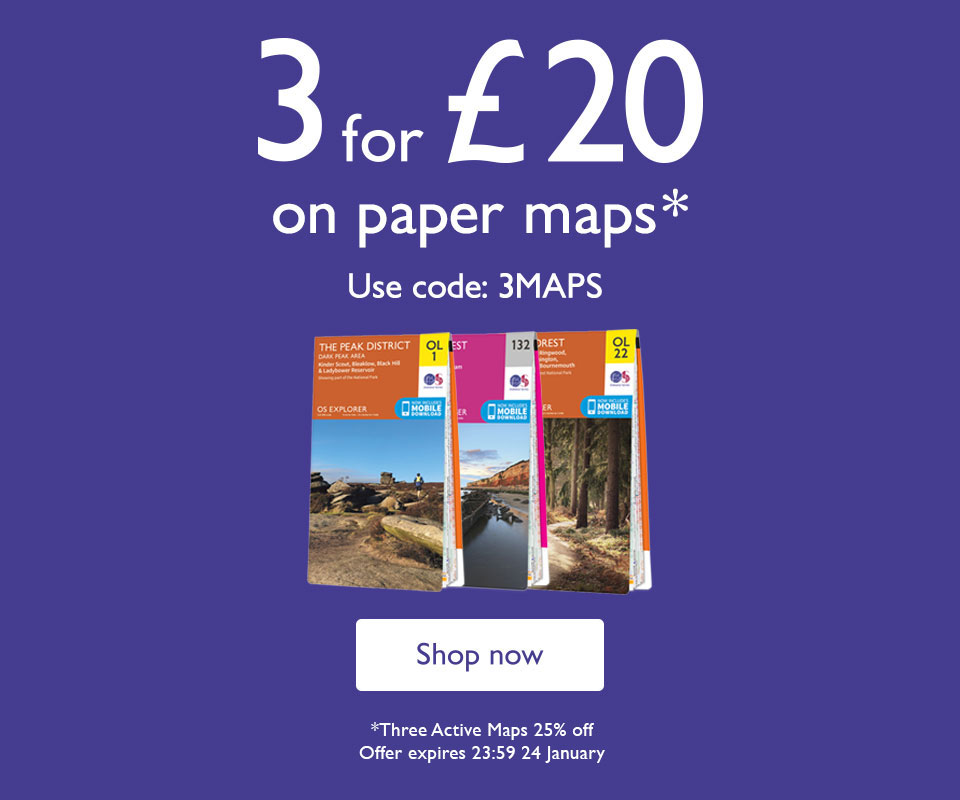 OS Paper maps: 3 for £20