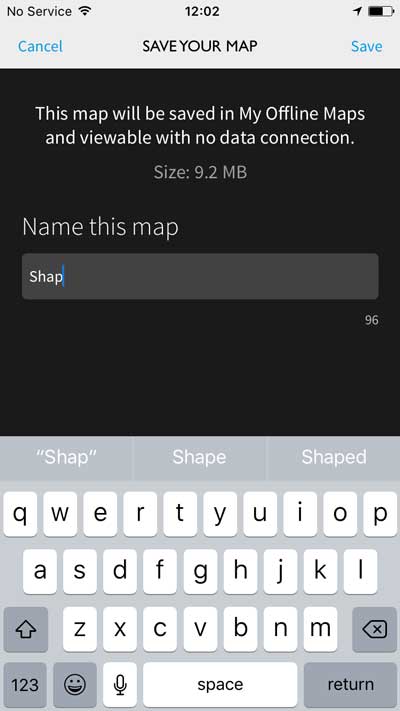 Naming a map download