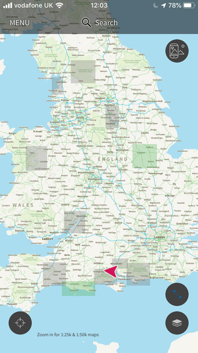 Downloaded and available maps
