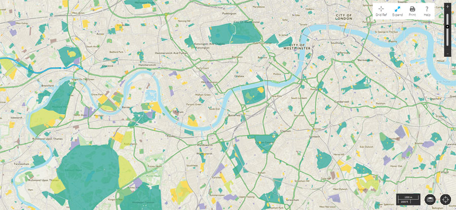 OS Maps Greenspace layer OS Maps Greenspace layer