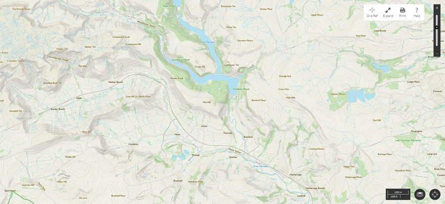 OS Maps 'Standard' map OS Maps 'Standard' map
