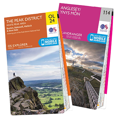 OS Explorer and OS Landranger map