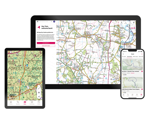 OS Maps on multiple devices