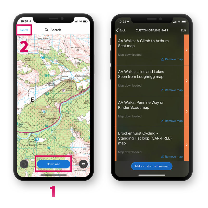 Using OS Maps with no mobile signals in the app Using OS Maps with no mobile signals in the app