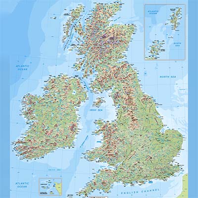 Top 100 Walks Map of UK